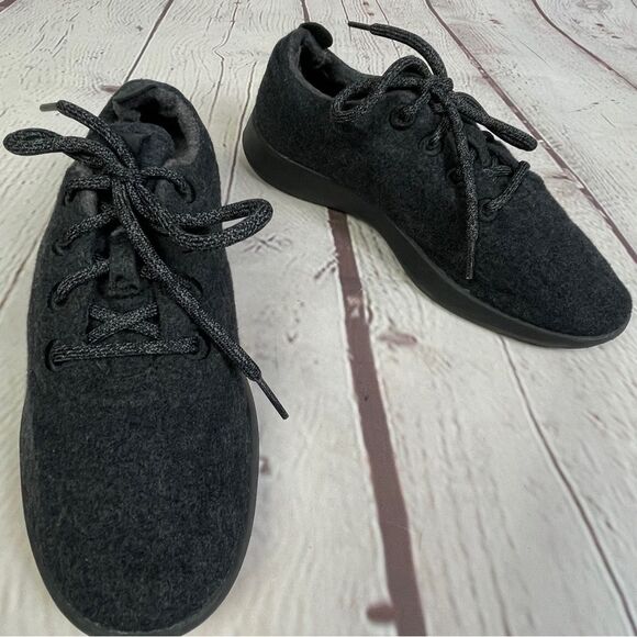 ALLBIRDS Wool Runners women's dark grey comfortable flexible sneaker shoe, sz 9 - Picture 5 of 11